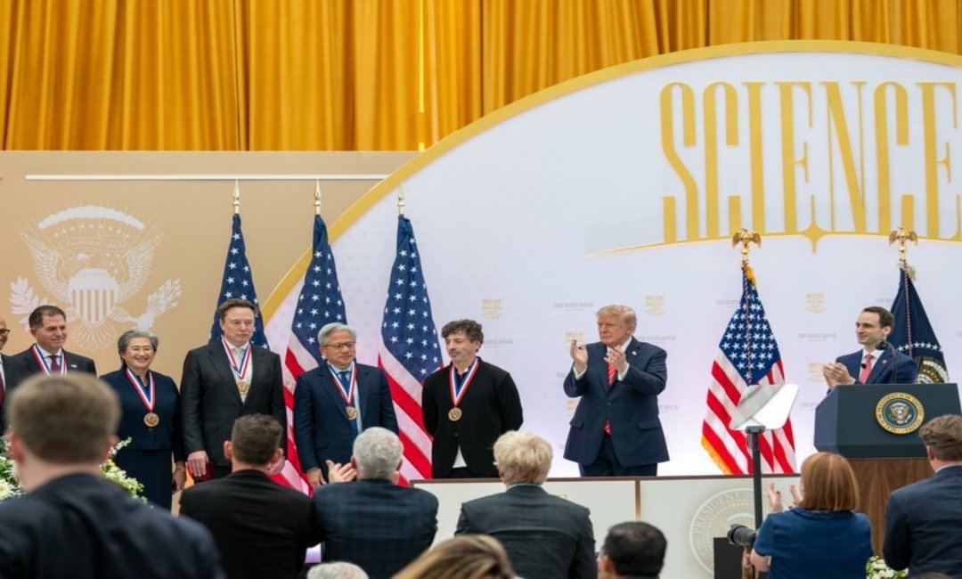 President Donald Trump speaks at the White House science summit