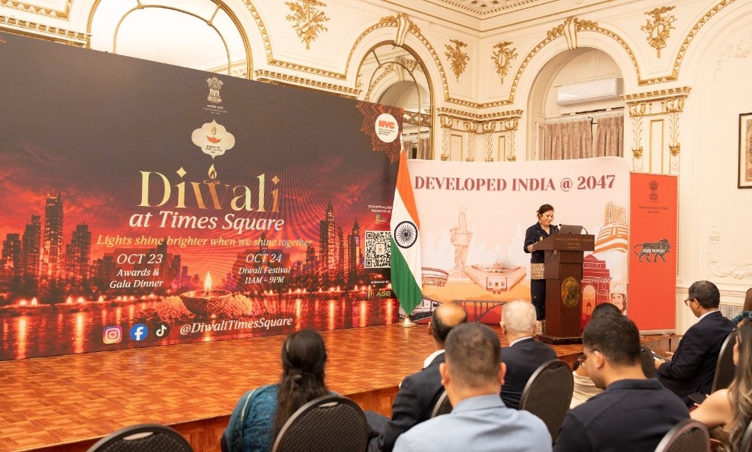 Diwali celebrations at Times Square in New York City