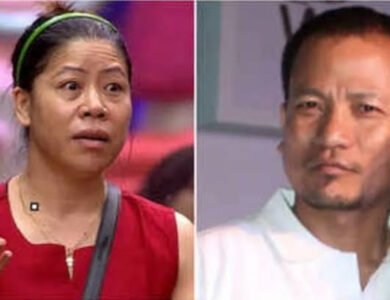 Mary Kom and former husband Onler Kom, who has filed a criminal defamation case over her public remarks.