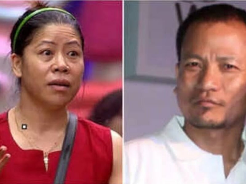 Mary Kom and former husband Onler Kom, who has filed a criminal defamation case over her public remarks.
