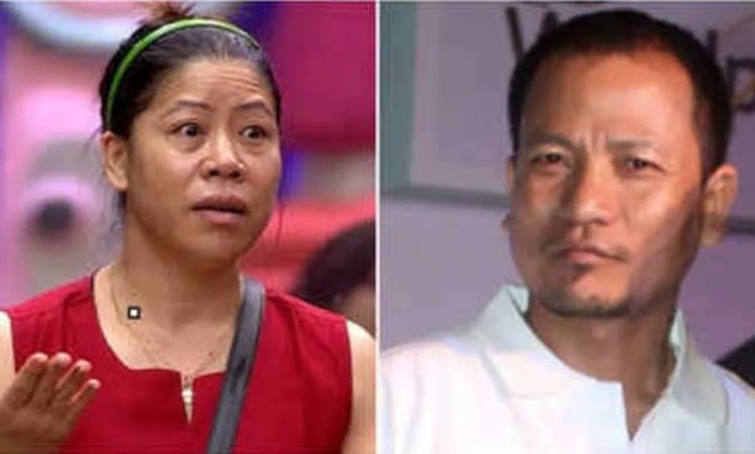 Mary Kom and former husband Onler Kom, who has filed a criminal defamation case over her public remarks.
