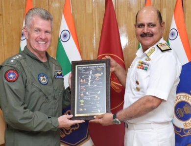 Admiral Samuel Paparo meets Vice Admiral Vineet McCarty to discuss India-US defense cooperation