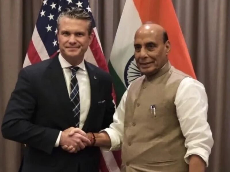 Rajnath Singh meets Pete Hegseth in Cebu, Philippines