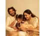 Ranveer Singh and Deepika Padukone with daughters Dua and Devi in matching golden outfits