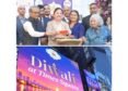 Community members celebrate Diwali at Times Square in New York City