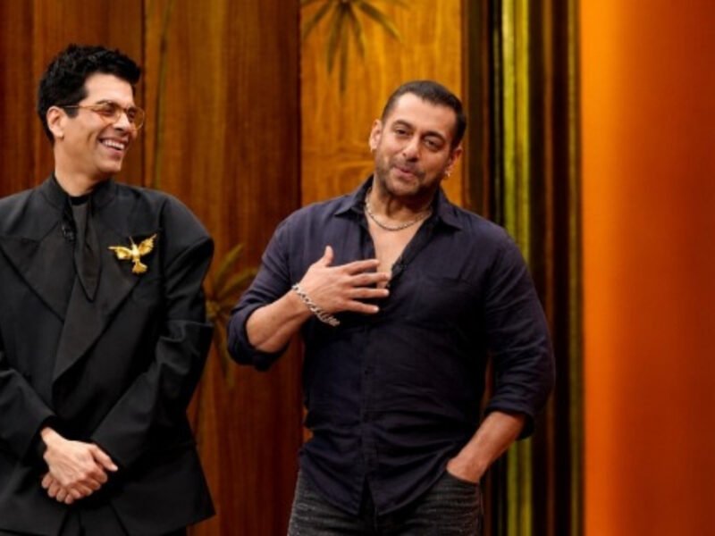 Salman Khan and Karan Johar in a Koffee With Karan Season 9 promo
