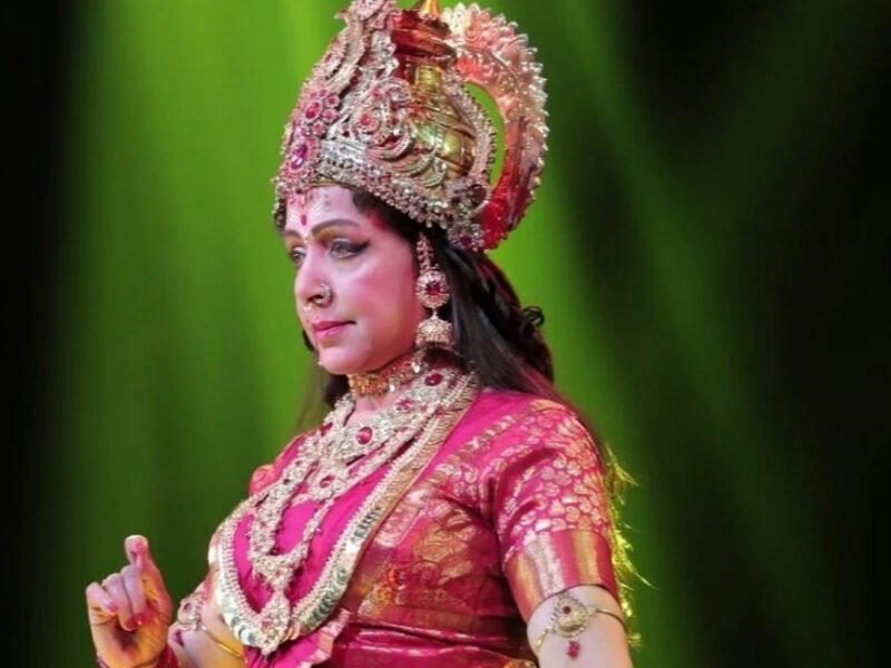 Hema Malini portrays Goddess Parvati in her Durga dance ballet during Navratri