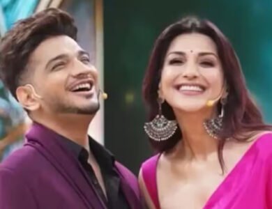 Sonali Bendre and Munawar Faruqui, hosts of Pati Patni Aur Panga Season 2