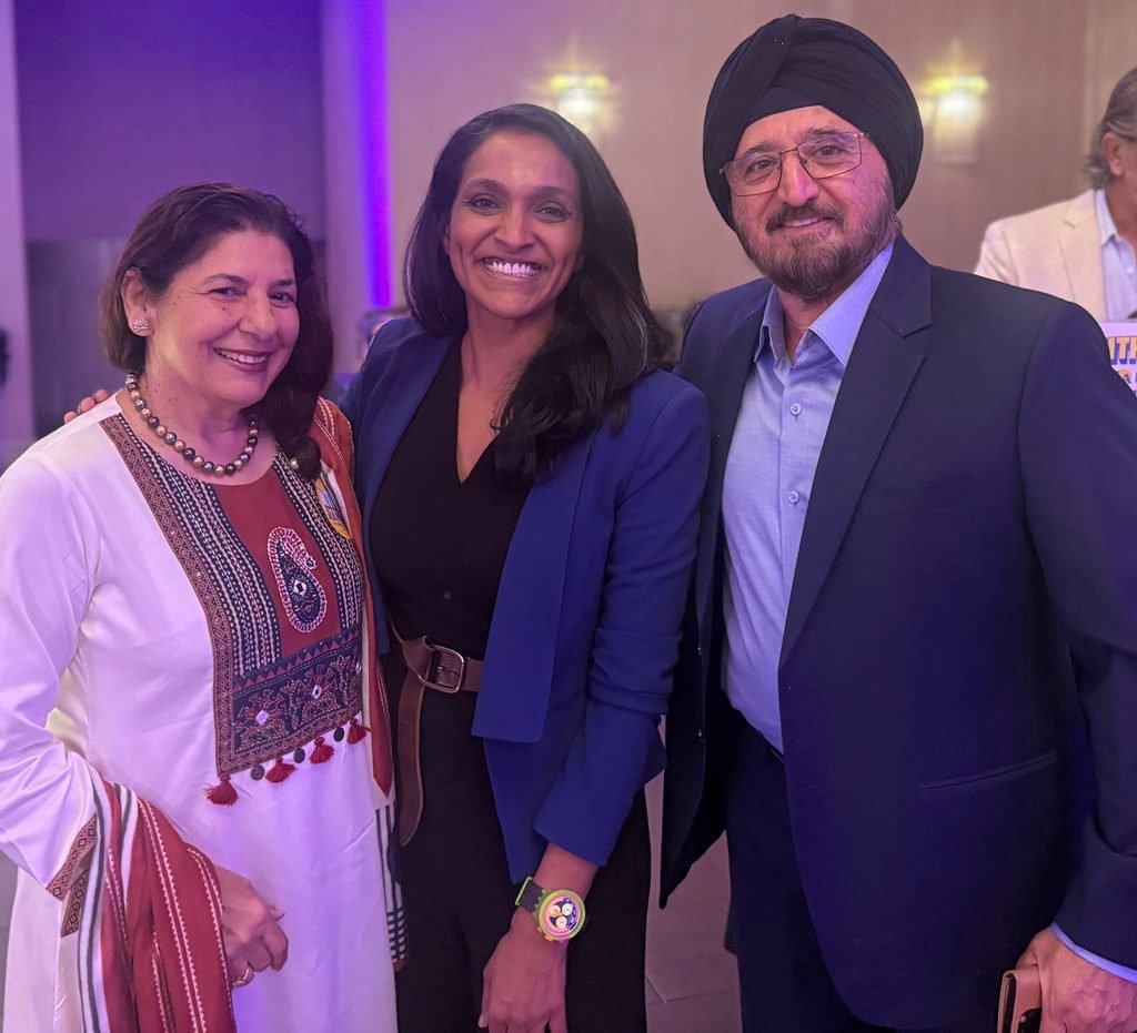 Gurjit and Sweetie Sethi with the Mayoral candidate