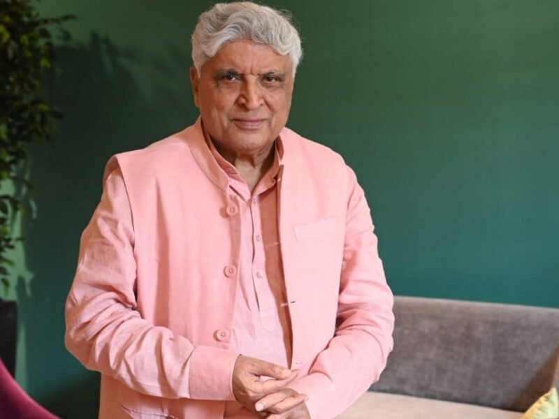 Javed Akhtar in a throwback photo from his early years, recalling his journey from arriving in Mumbai with 27 paise to becoming a celebrated writer.