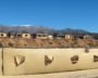 Urban development bordering farmland and open space in California