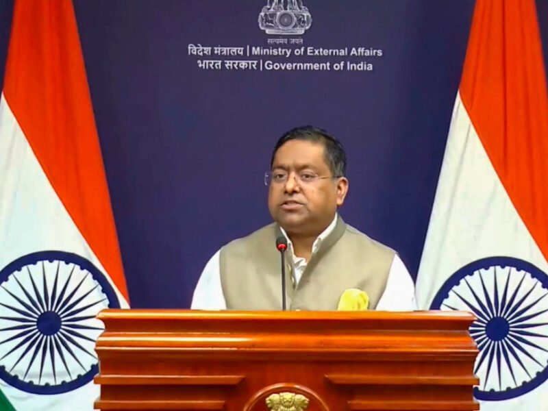 Ministry of External Affairs spokesperson addresses reporters in New Delhi
