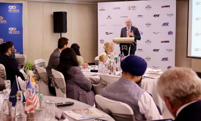 Montana Governor Greg Gianforte discusses partnerships with India in quantum technology, photonics, aerospace and precision agriculture.