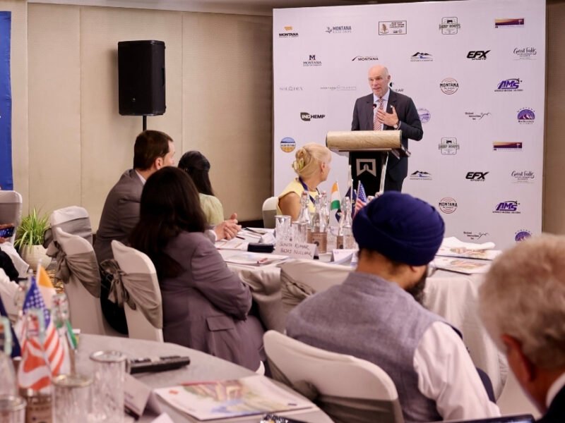 Montana Governor Greg Gianforte discusses partnerships with India in quantum technology, photonics, aerospace and precision agriculture.
