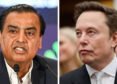 Elon Musk and Reliance Industries chairman Mukesh Ambani