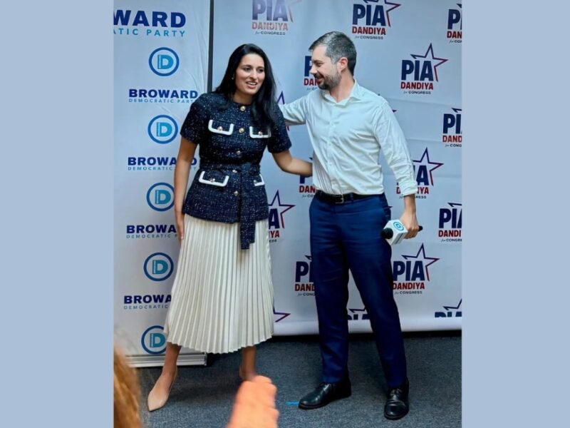 Pete Buttigieg campaigns with Pia Dandiya in Plantation, Florida