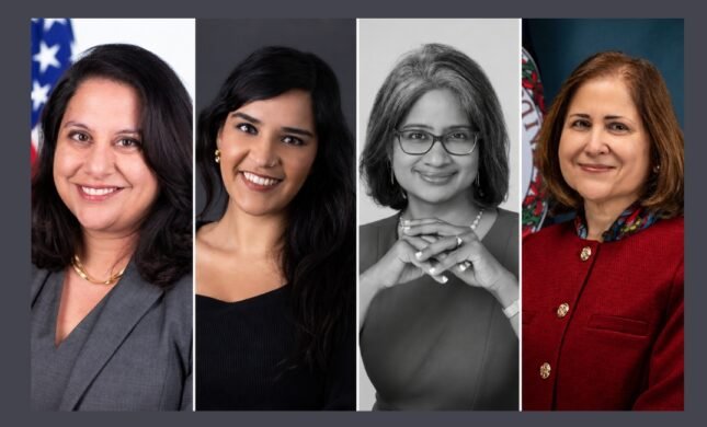 Ghazala Hashmi, Neomi Rao, Radha Muthiah and Swati Sharma are among Indian American women named to Washingtonian’s 2026 Most Powerful Women list.