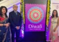 USPS Diwali Forever stamp featuring a colorful rangoli against a purple background