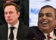 Elon Musk and Reliance Industries chairman Mukesh Ambani