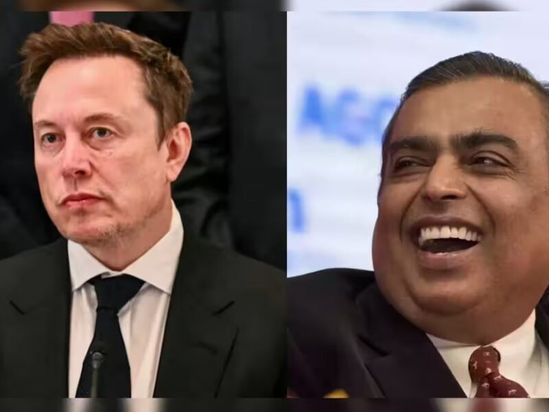 Elon Musk and Reliance Industries chairman Mukesh Ambani