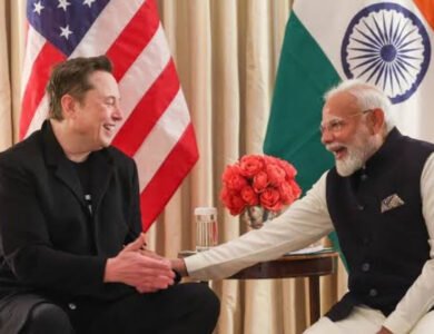 Elon Musk and Reliance Industries chairman Mukesh Ambani