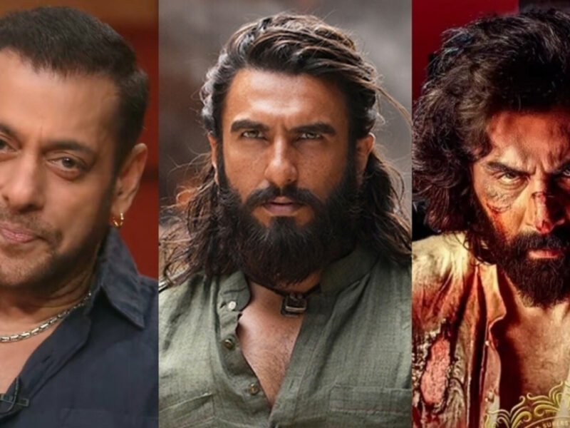 Bollywood actors Salman Khan, Ranbir Kapoor and Ranveer Singh
