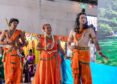 Visitors celebrate Diwali on Oak Tree Road in Iselin, New Jersey