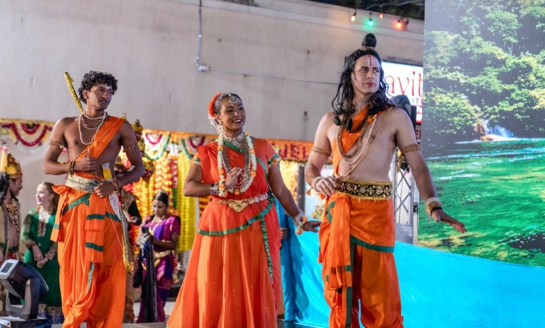 Visitors celebrate Diwali on Oak Tree Road in Iselin, New Jersey