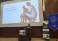 Medha Pulluru speaks at the UNGA Digital Health Symposium at Seton Hall University