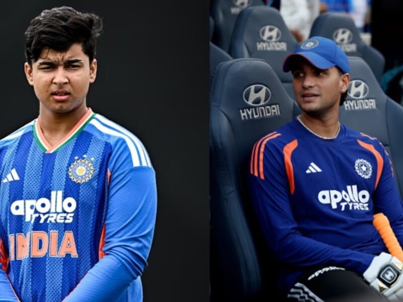 Abhishek Sharma and Vaibhav Sooryavanshi bat against New Zealand in Wellington