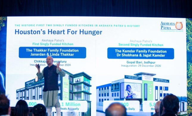 Guests at Akshaya Patra’s Hearts for Hunger Gala 2026 in Houston