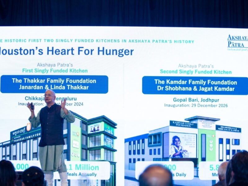 Guests at Akshaya Patra’s Hearts for Hunger Gala 2026 in Houston