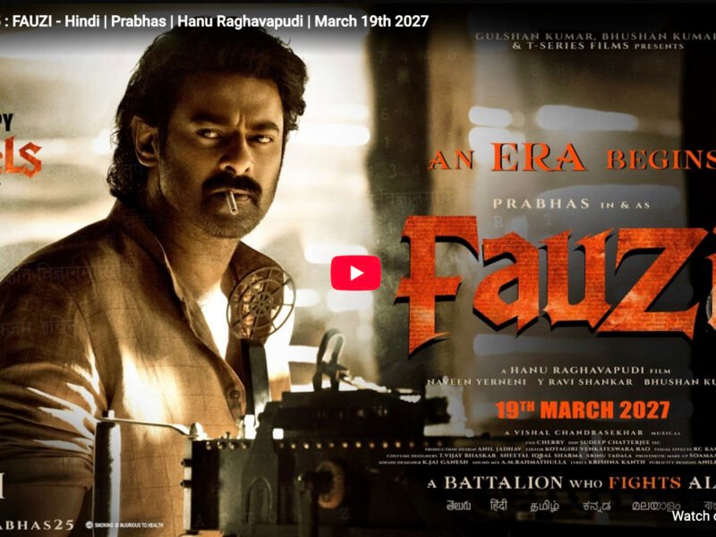 Prabhas as an Indian spy in the Fauzi poster