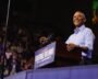 Barack Obama speaks at a campaign rally in Cleveland, Ohio